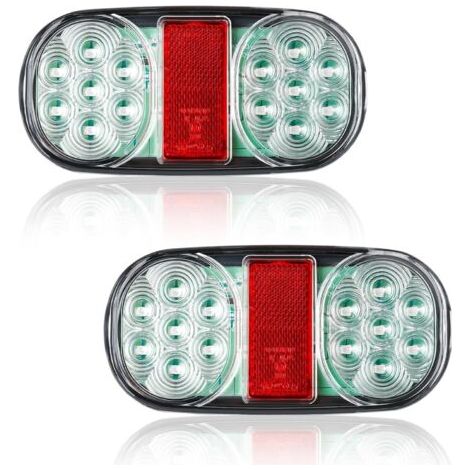 2pcs Feux Arrières LED, 14 Puces, Étanche IP67, 12V, Pour Camion Remorque Caravane (1/5)