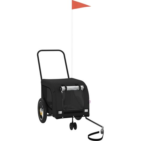 Remorque de vélo pour animaux de compagnie noir CFW214104 (1/5)