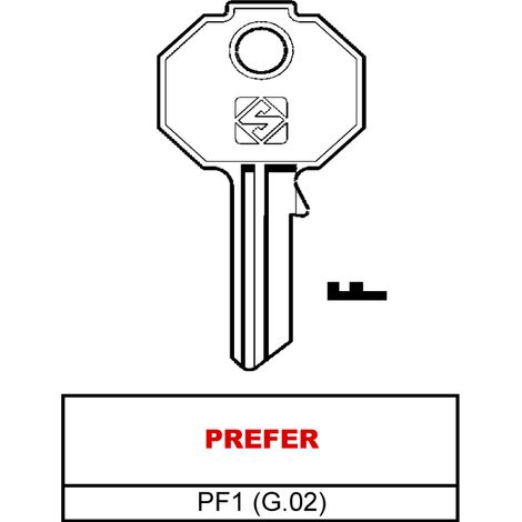 Silca CHIAVE OTTONE PF1 (G.VAC 0) PREFER 20.00 pz