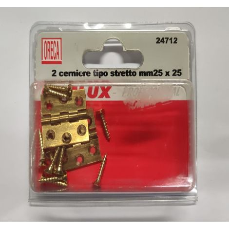 ORECA - CERNIERA TIPO STRETTO CON PERNOFISSO 25X25MM  P2