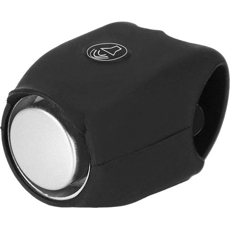 Sonnette électrique vélo 120DB, silicone élastique, batterie intégrée, noir, alarme antivol pour bicyclette et moto (1/5)
