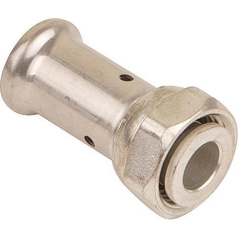 Raccord droit écrou libre laiton multicouche à sertir TH ou BE Ø26x3.0-3/4 (1/2)