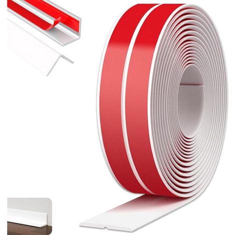 Cornière Souple - 1 Pièce - TPE Blanc - Protection Angle Adhésive - Murs Sols Cuisine - 4cm x 9m (1/5)