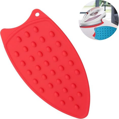 Multipurpose Silicone Iron Rest Pad for Ironing Board Hot Resistant Mat,Silicone Heat Resistant Iron Rest Pad,Red (1/5)