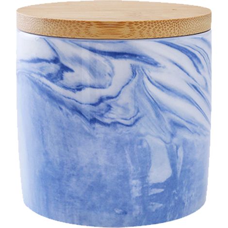 Pot À Biscuits Pour Chien - Pot En Céramique Avec Couvercle En Bois - Rangement Pour Friandises Canines - 1 Pièce (1/5)
