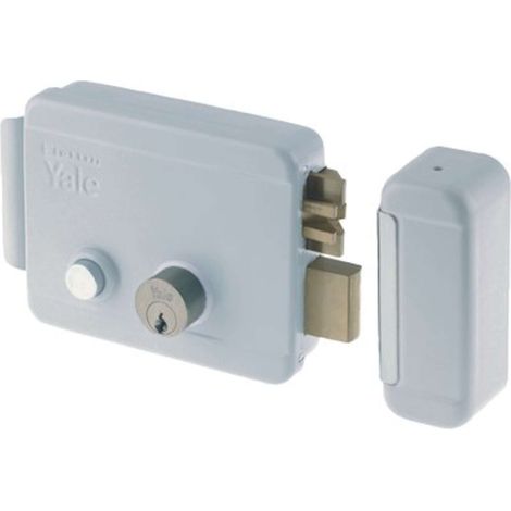SERRATURA CANCELLO APPLICARE ELETTRICA 68880 YALE - ZINC C.TONDO FISSO M2+SCR+PULS+TETT E.MM 60 DX - 1 pezzo