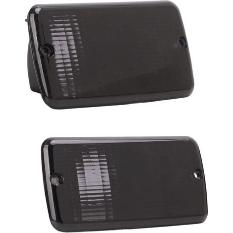 Carcasa de la luz intermitente de estacionamiento del parachoques delantero (negra) para los modelos Jeep Wrangler TJ de 1997 a 2006. (1/2)