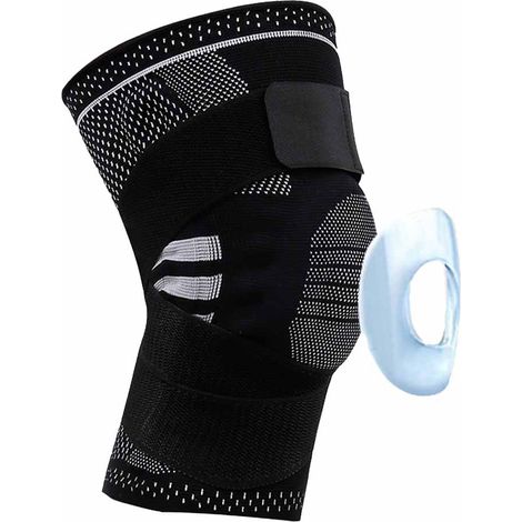 Genouillere De Compression - Avec Coussinets Gel Pour La Rotule Et Sangles Ajustables - Pour Course A Pied Et Activites Sportives - 1 Piece (1/5)