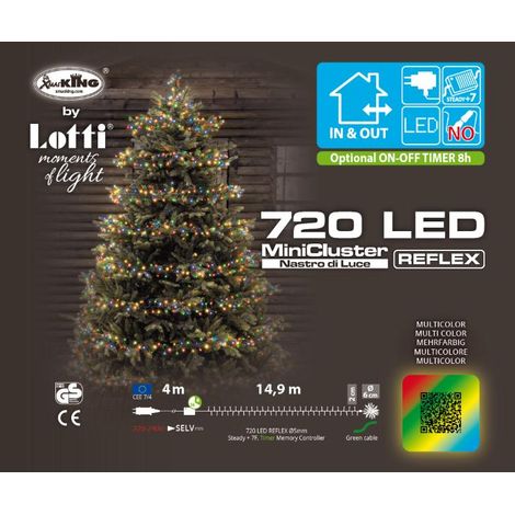 Catena natalizia luminosa Lotti 720 led multicolor 14,9 mt (1/5)