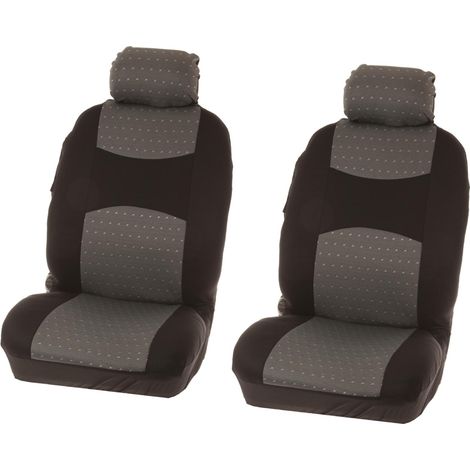 Jeu de couvre-sieges avant 4 pcs -Chicago- gris
