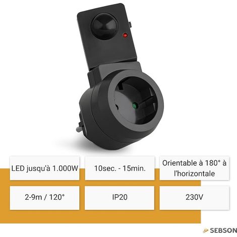 Intermediate Socket with Motion Sensor 230V (1/4)