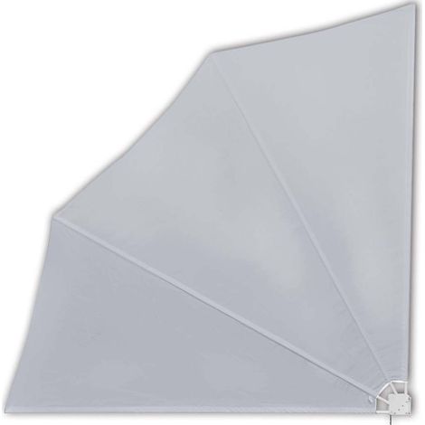 Tenda Laterale per Balcone Pieghevole Grigia 140x140 cm vidaXL