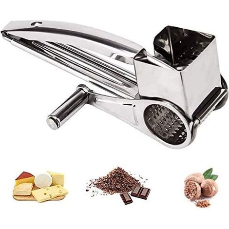 grattugia manuale per formaggio, grattugia per parmigiano, grattugia a tamburo in acciaio inox per alimenti, cucina, utensile rotante, grattugia per formaggio