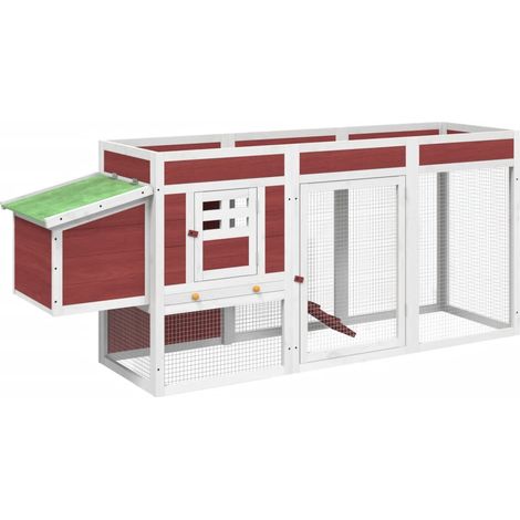 Maison Exclusive - Hühnerstall Mokka 204x50x84 cm Massivholz Kief