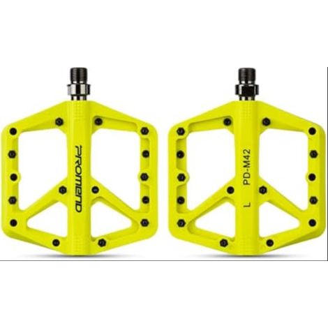 Pédales vélo VTT Nylon Antidérapant BMX Spinning Surface Élargi Axes Acier Chrome-Molybdène Bearing (1/5)