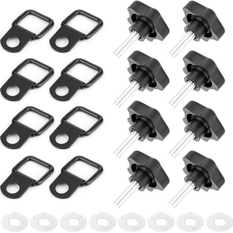 Kit de fixation de toit avec vis et boucle, compatible avec Jeep Wrangler JK JL 2007-2018 2 portes (1/5)