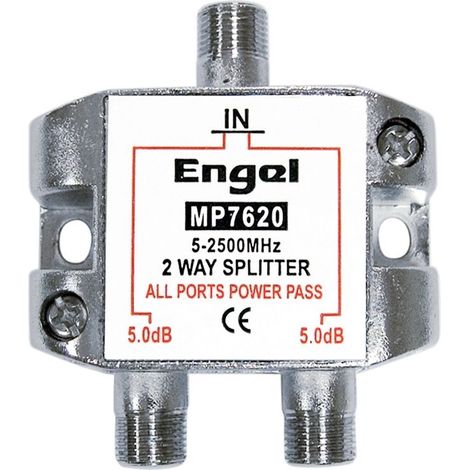Distribuidor antena coaxial 1 ent/2 sal 5db axil (1/4)