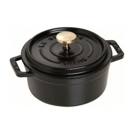 Staub Cocotte 14 cm Fonte Émaillée Noire avec Couvercle