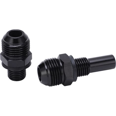 Adaptateur refroidisseur d'huile transmission en alliage d'aluminium, 1 paire, raccord 8ANx1/4NPS, remplacement compatible GM Turbo 350, 400, 4L60E, 200R, longueur standard. (1/5)
