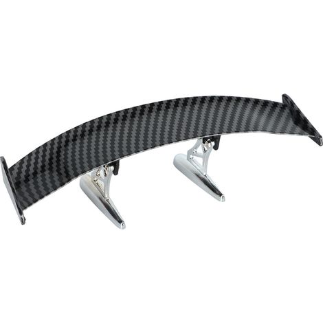 Aileron arrière voiture style fibre de carbone design GT pour coffre toit spoiler extérieur déco tuning ABS universel 175 mm (1/5)