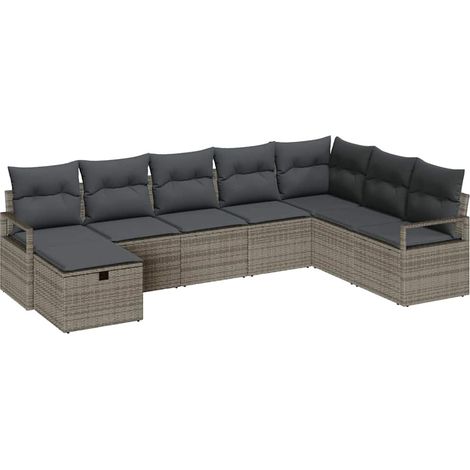 Maison Exclusive - Set di divani con cuscino 5 pcs polyrattan