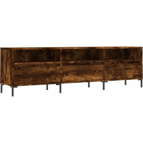 Mobile TV Armadietto TV Mobile Porta TV Rovere Fumo 150x30x44,5 cm in Legno Multistrato (1/4)