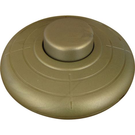 Interrupteur poussoir à pied, unipolaire doré pour câble électrique, 2x0,75mm2- Tibelec (1/2)