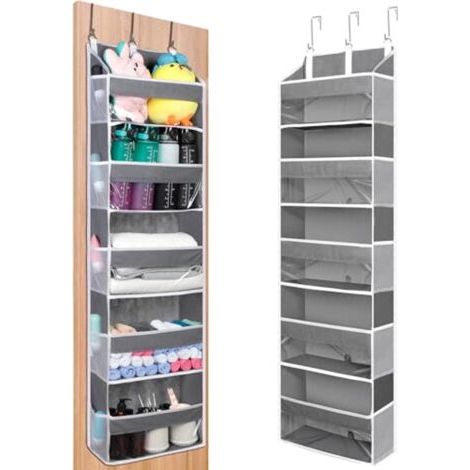 Étagère de rangement suspendue à cinq compartiments - une solution de rangement pour portes, pliable et peu encombrante, idéale pour le camping, les chambres d'enfants, les salles de bains, les chambr (1/5)