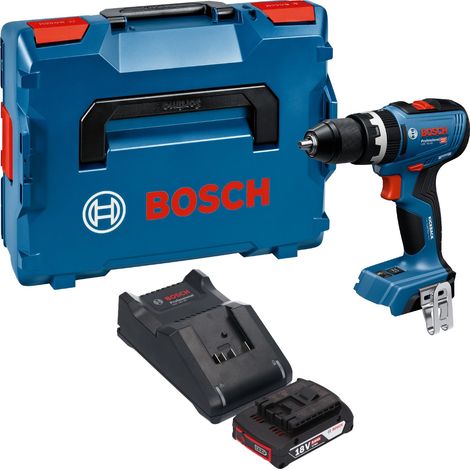 Bosch GSB 18V-65 Professional Akku Schlagbohrschrauber 18 V 65 Nm Brushless + 1x Akku 2,0 Ah + Ladegerät + L-Boxx
