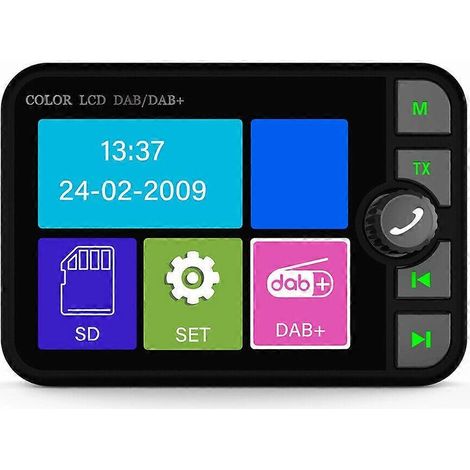 Récepteur radio DAB pour autoradio, adaptateur de diffusion de signal numérique DAB+, antenne Bluetooth, compatible MP3, émetteur FM FD (1/5)