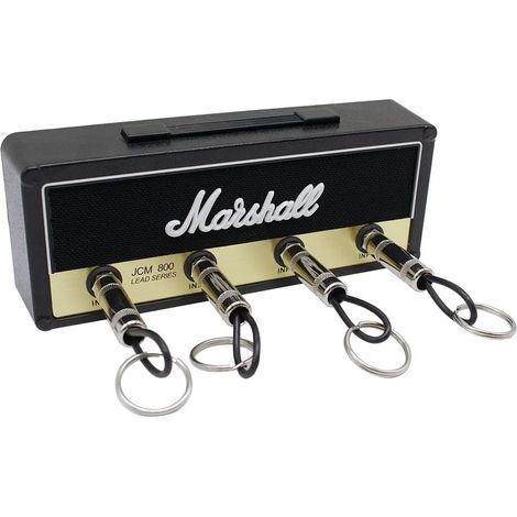 Marshall JCM800 porte-clés mural avec 4 prises pour guitare, taille du produit : 21,54,59cm-Noir, 1pc (1/3)