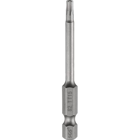 Embout Tournevis Torx TT15 1/4" Hex Tige Longueur 2.56" (65mm) (1/5)