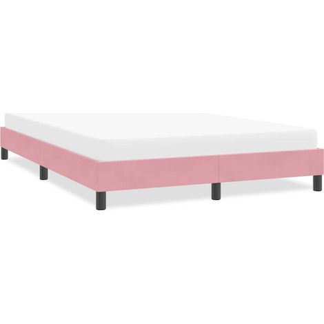 Bettgestell ohne Matratze Rosa 160x220 cm Samt