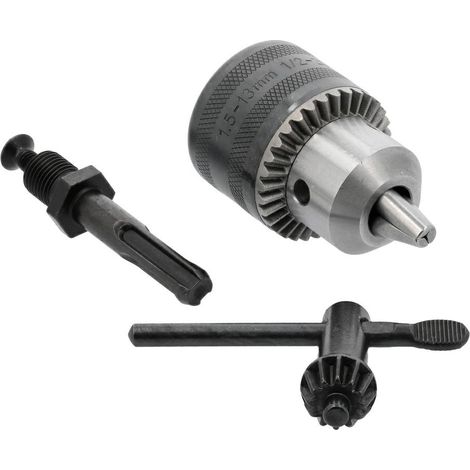 YATO Portabrocas SDS-Plus adaptador y llave 1,5-13 mm 1/2" 20UNF llave portabrocas  Acero al carbono Cr40 para máscara de perforación de impacto y taladro eléctrico