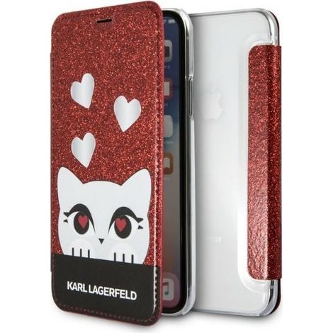 Karl Lagerfeld Valentine Red iPhone X Flip Case (1/5)
