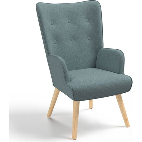 Sillón escandinavo IVAR en tejido verde eucalipto