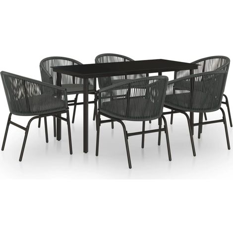 Ensemble Table et Chaise de Jardin Salon de jardin 7 pcs Anthracite 85770 (1/5)