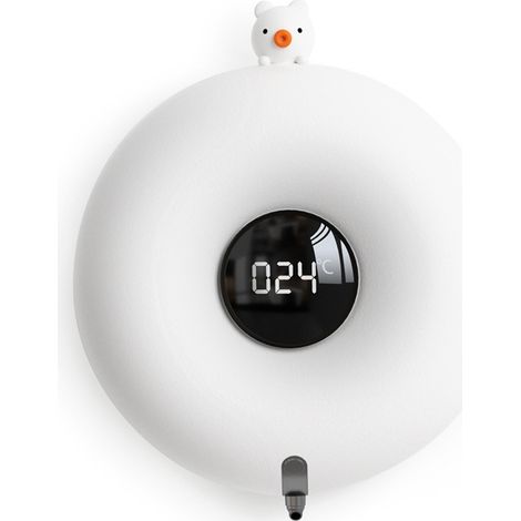 Distributeur automatique de savon moussant à induction infrarouge, sans contact, rechargeable par USB, blanc, petit ourson