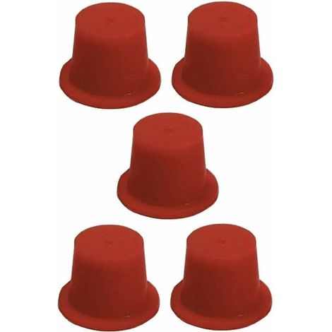 5x bouchon anti poussière hydraulique rouge 13,3mm - 15,5mm embout capuchon protection raccord à sertir tube (1/2)