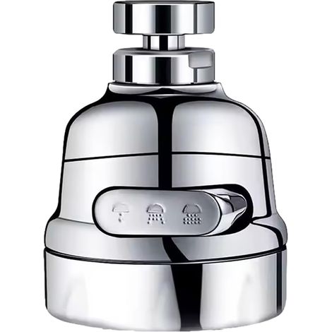 Bec de robinet de cuisine pivotant 360° – Aérateur universel 3 modes,anti-éclaboussures,économiseur d'eau,filtre pour robinet cuisine et salle de bain (1/4)