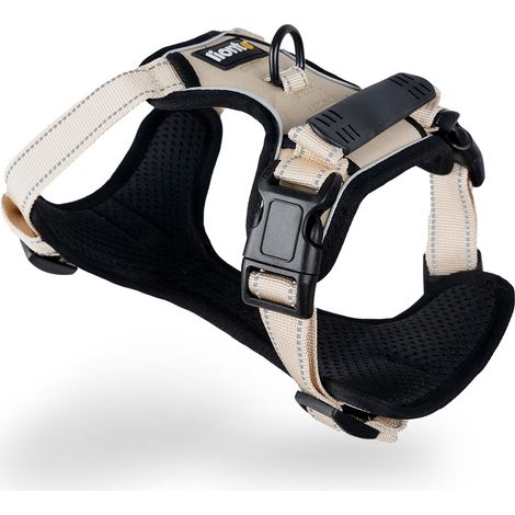 lionto Hundegeschirr gepolstert und reflektierend, Größe XL, beige (1/5)