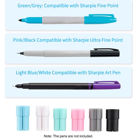 Ensemble d'adaptateurs de stylo 3 pièces, support de marqueur de remplacement pour marqueurs à pointe fine Sharpie/marqueurs Ultra/stylos d'art compatibles avec Explore Air 3/Air 2/Air/Maker/Maker 3. (1/5)