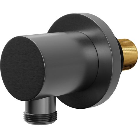 Colore Round Gunmetal Grey Deluxe Shower Elbow (1/5)