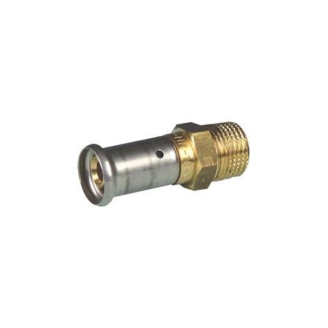HENCO Messing-Pressfitting gerade männlich Ø32 x 1 - 17P-3206