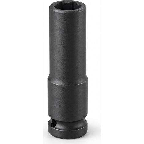 30 mm long hexagonal impact socket in black steel (1/5)