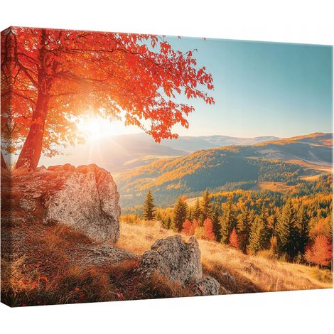 tableau pour chambre salon cuisine paysage montagne sur toile Murale 120x80 (1/3)