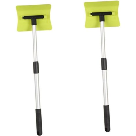 Lot de 2 mini-balais d'urgence pour voiture, mousse, déneigement, pelle à neige, dégivrage (vert) (1/5)