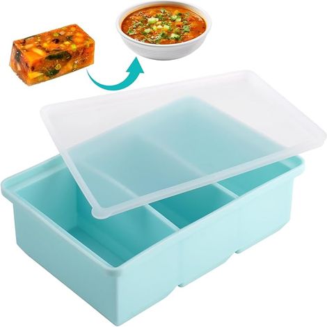 Plateau de Congélation Soupe Extra Large en Silicone avec Couvercle (1/5)