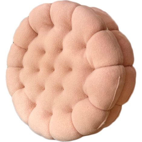 Coussin Cookie mignon, doux et respirant, garnissage en coton PP, rose fraise, idéal pour la chambre, le dortoir ou la table de chevet (450 g). (1/5)