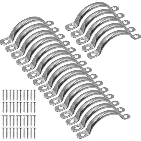 Stainless Steel Handles Kitchen Cabinet Handles Kitchen Cabinet Handles with Screws for Kitchen, Cabinet, Drawer, Bathroom, Bedroom (Silver) (1/4)